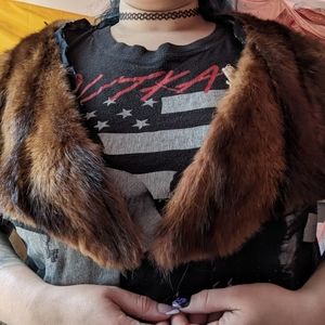 Vintage mink stole wrap